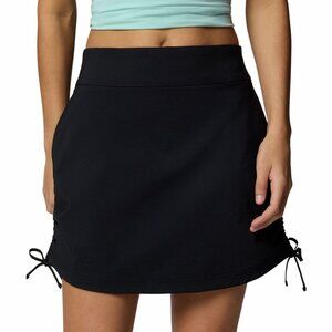 Columbia All Seasons‎ Comfort Stretch Mid Rise Ruched Skort Pockets Size L Black